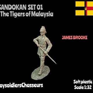 SOLDATINI DI PLASTICA CHASSEURS, SANDOKAN. 1/32