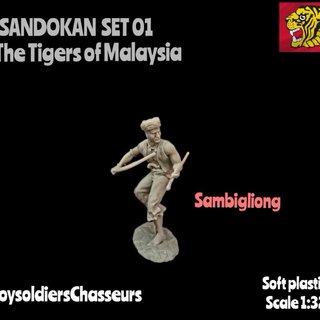 SOLDATINI DI PLASTICA CHASSEURS, SANDOKAN. 1/32