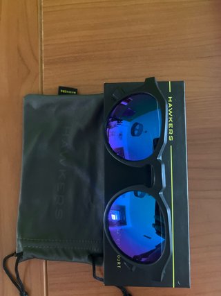 Gafas de sol polarizadas Hawkers negras y azules