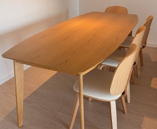 Mesa extensible madera + 4 sillas
