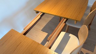 Mesa extensible madera + 4 sillas