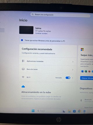 Ordenador HP Plata y Negro