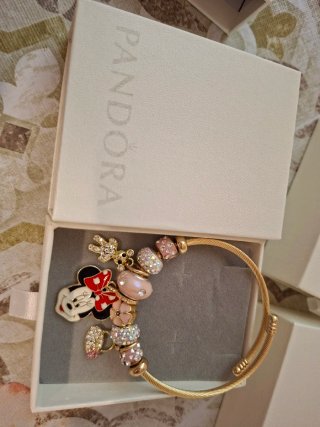 Pulsera Pandora Minnie Mouse Dorada