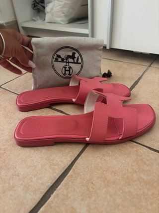 Sandali bassi hermes rosa taglia 38