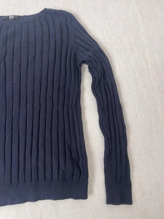 Jersey Uniqlo azul de canalé