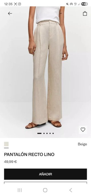 Pantalón beige de vestir