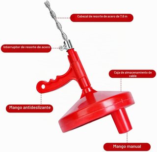 Desatascador Profesional Tuberías 7.5M
