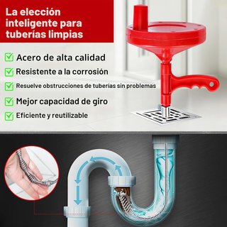 Desatascador Profesional Tuberías 7.5M