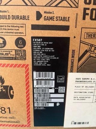 Ordenador portátil ASUS TUF GAMING F15