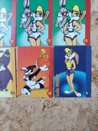 Lote 10 cromos tarjetas Space Jam Danone.