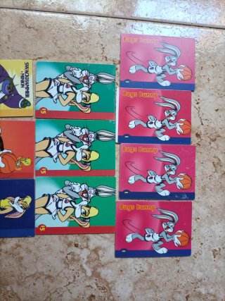 Lote 10 cromos tarjetas Space Jam Danone.