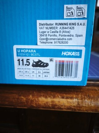 Sandalias Hoka Hopara Negras Talla 46