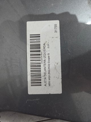 Aleta Delantera Izquierda Mini R50 R56