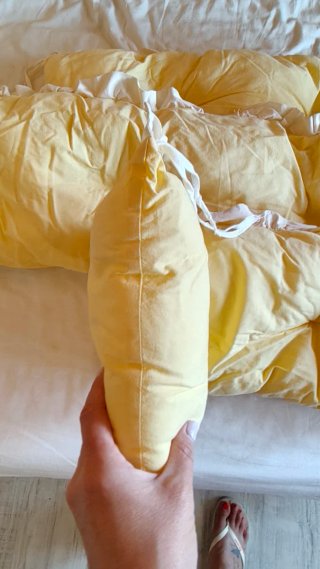 Protector Cuna Amarillo Volante Blanco