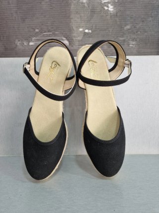 Sandalias cuña 6 cm negras talla 40 nuevas