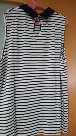 Camiseta Kiabi rayas cuello Peter Pan