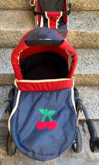 Carrito Muñecas 2 en 1 Capazo Silla