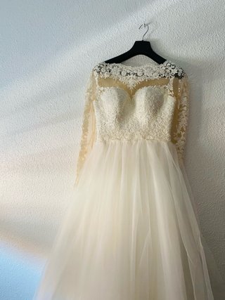 Vestido de Novia Princesa Encaje Manga Larga