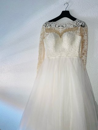 Vestido de Novia Princesa Encaje Manga Larga