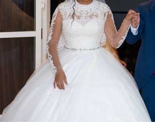Vestido de Novia Princesa Encaje Manga Larga