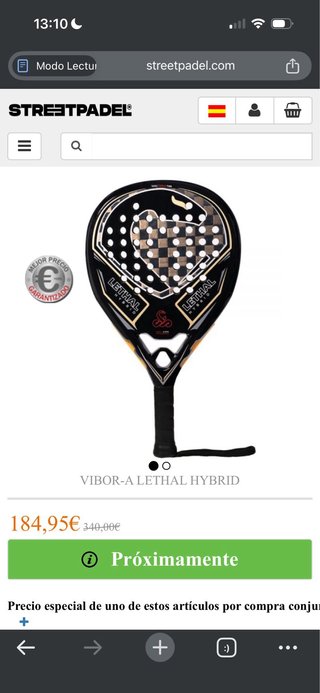 Pala Padel Vibora Lethal Hybrid alba Galan
