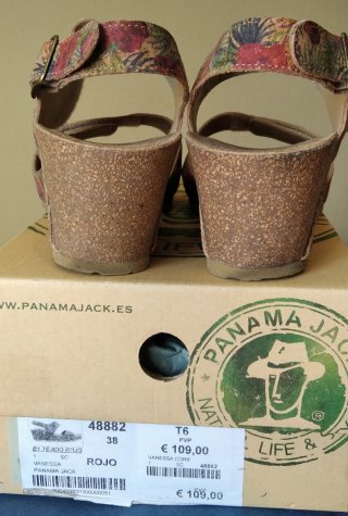 Sandalias Panamá Jack Talla 38 Flores