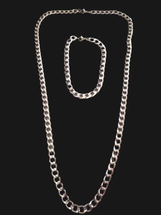 Conjunto Acero Inoxidable Hombre Cadena y Pulsera