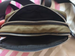 Bolso tela Parfois verde militar