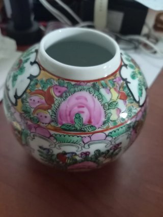 Vaso porcellana cinese decorato