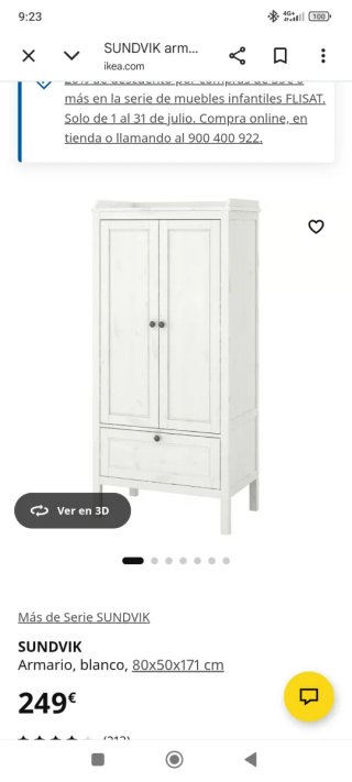 Armario Sundvik Ikea Blanco Madera