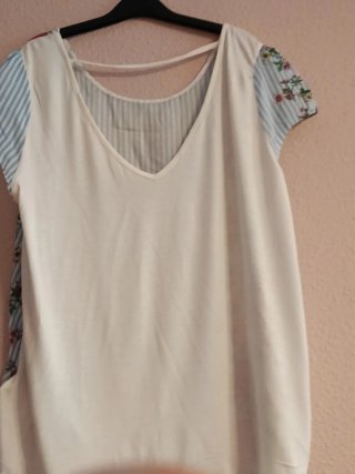 Blusa Springfield Talla 42 Rayas Flores