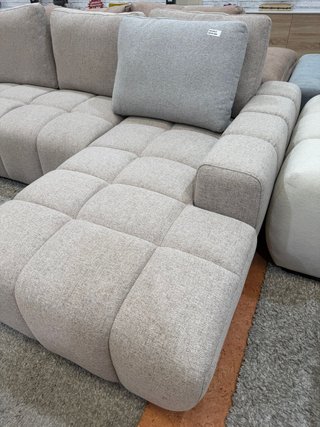 Sofá modular beige y gris