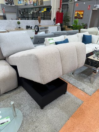 Sofá modular beige y gris