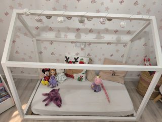 Cama casita Montessori Blanca