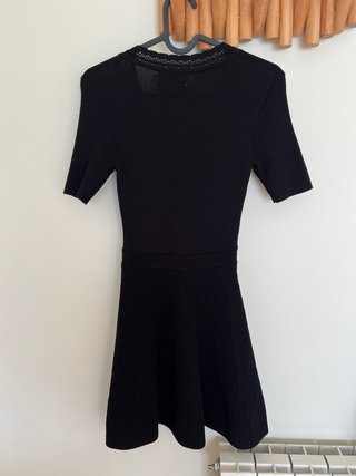 Vestido negro de punto Poète XS con botones dorado
