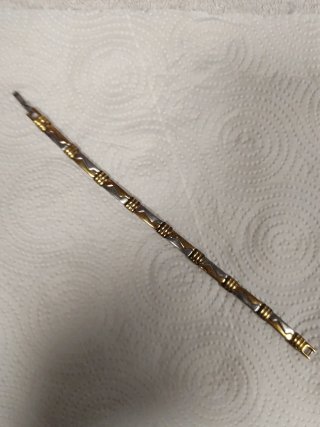 Pulsera eslabones oro y plata