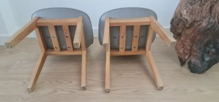 2 Sillas Niños Madera y Plástico acolchado