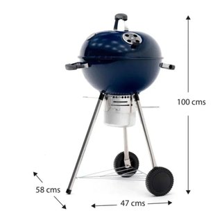 Barbacoa portátil carbón KEKAI Yellowstone 46 cm azul