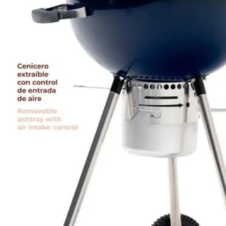 Barbacoa portátil carbón KEKAI Yellowstone 46 cm azul