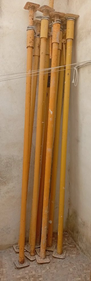 9 Puntales Obra Extensibles 2.50-3.80m
