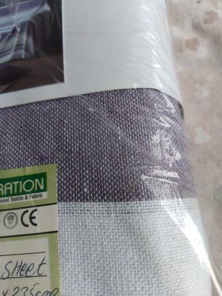 Telo copridivano cotone 155x235cm lilla bianco