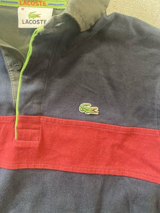 Polo Lacoste Niño Azul y Rojo talla 10 años