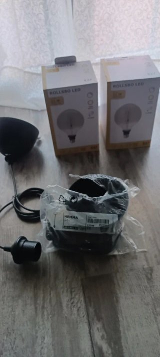 HEMMA Montura Lámpara Techo Negra IKEA 1.8m