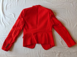 Conjunto Zara Chaqueta y Bolso Naranja Talla S