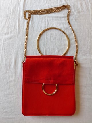 Conjunto Zara Chaqueta y Bolso Naranja Talla S