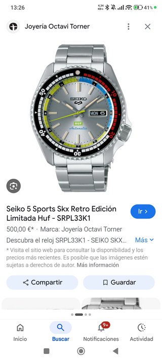 Reloj Seiko 5 Sports SKX Retro Edición Limitada HU