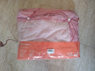 Edredón Cuna Algodón Estrellas Rosa