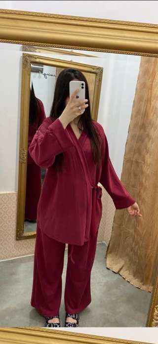 Conjunto kimono y pantalón hilo verano