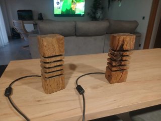 Lámparas de madera rústica