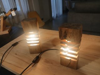 Lámparas de madera rústica